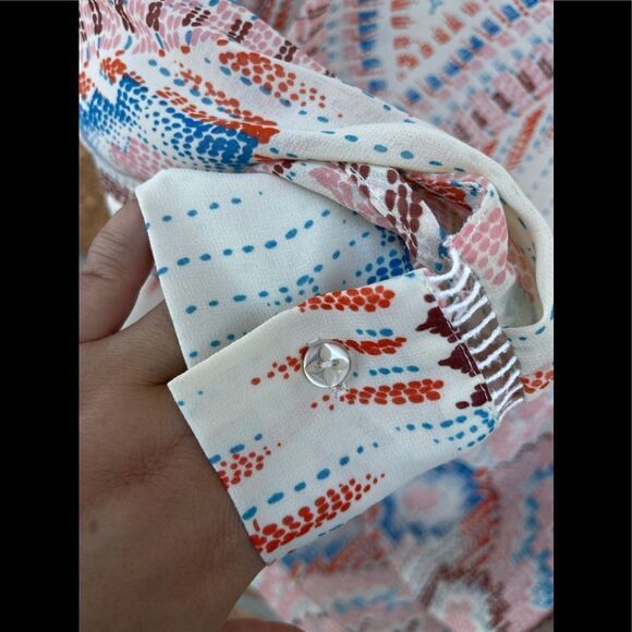 Anthropologie Dolan multi long sleeve blouse - Picture 4 of 8